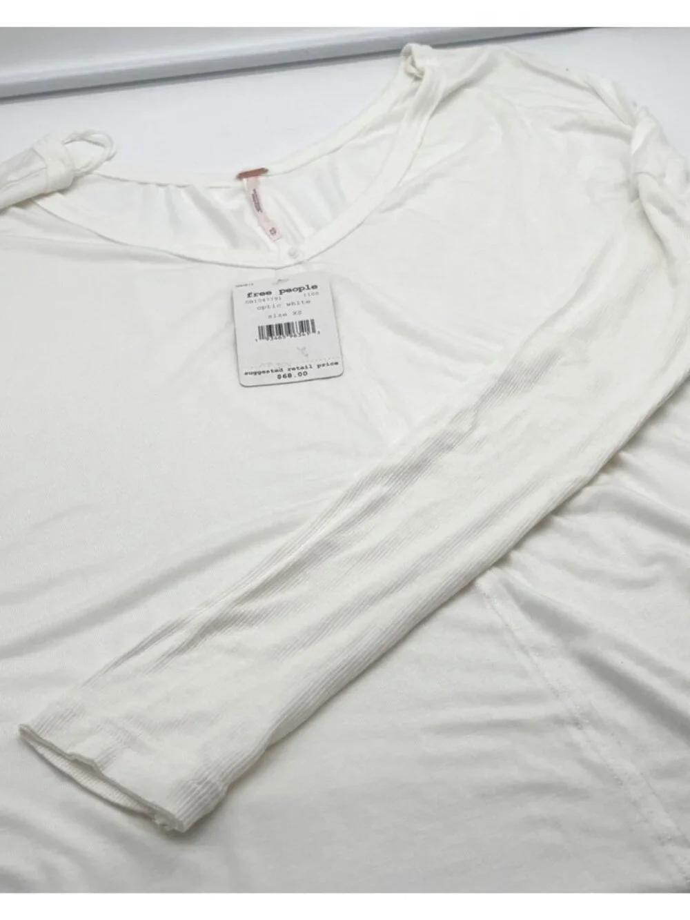 Free People Moonshine Tunic Top, Optic White, XS